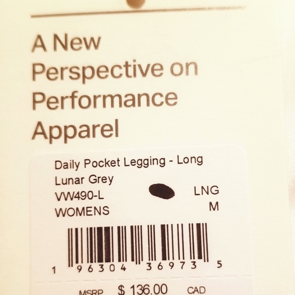 Vuori Daily Pocket Legging Jogger NWT Lunar Grey Drawcord Activewear Athletic - Picture 10 of 12
